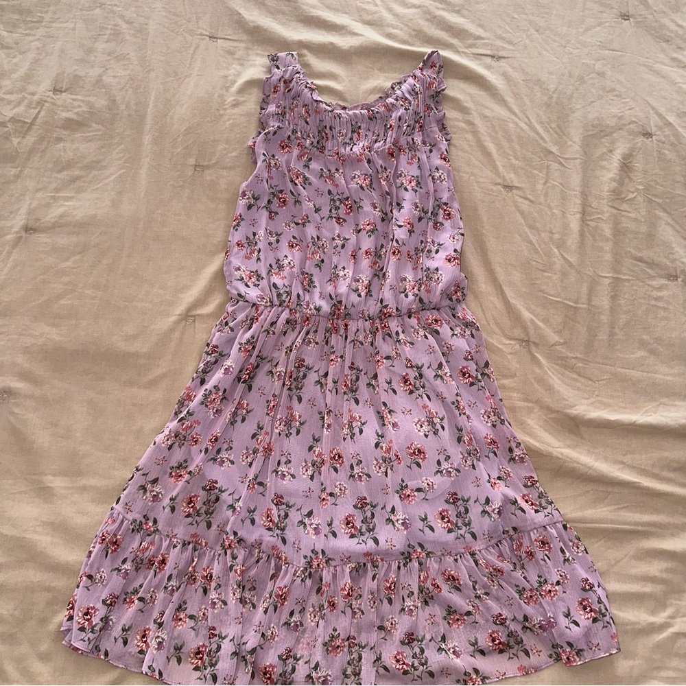 Zara Lavender Dress with floral pattern